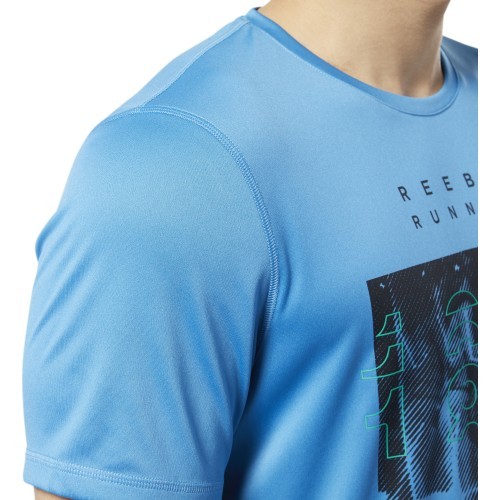 Reebok Re Run Crew Tee T-Shirt Blue EC2546