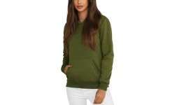 J.Style Women's Fleece Sweatshirt Green 68W02-29