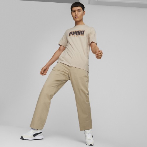 Puma vīriešu kokvilnas T-krekls Graphics Wording Cream 674475 88