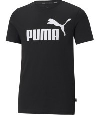 Футболка Puma Ess Logo Tee для подростков, чёрная, 586960 01
