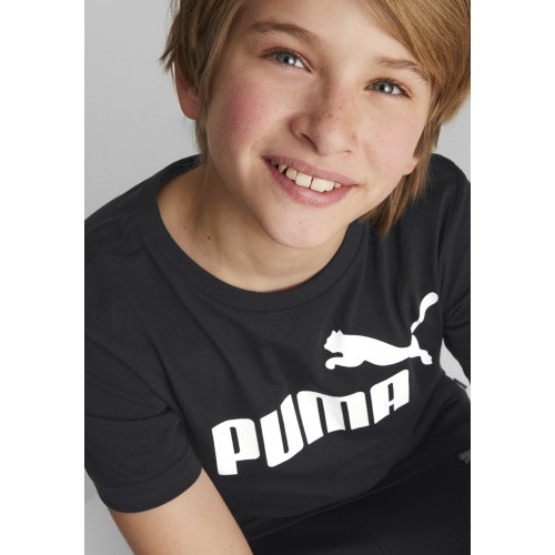 Футболка Puma Ess Logo Tee для подростков, чёрная, 586960 01
