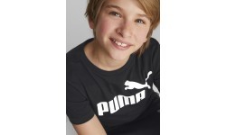 Футболка Puma Ess Logo Tee для подростков, чёрная, 586960 01