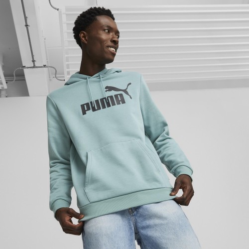 Puma мужская толстовка Ess Big Logo Hoodie Green 586687 75
