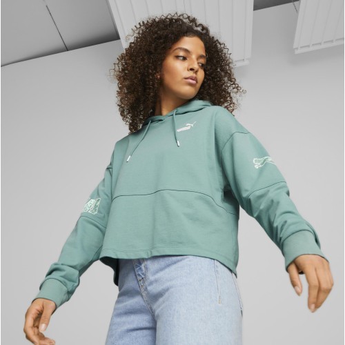 Puma Power Colorblock женский свитшот, зелёный 674068 84