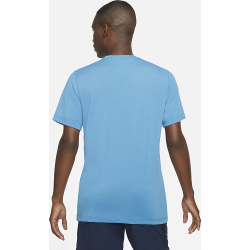 Nike Nk Df Tee Db Nk Pro Men's T-Shirt Blue
