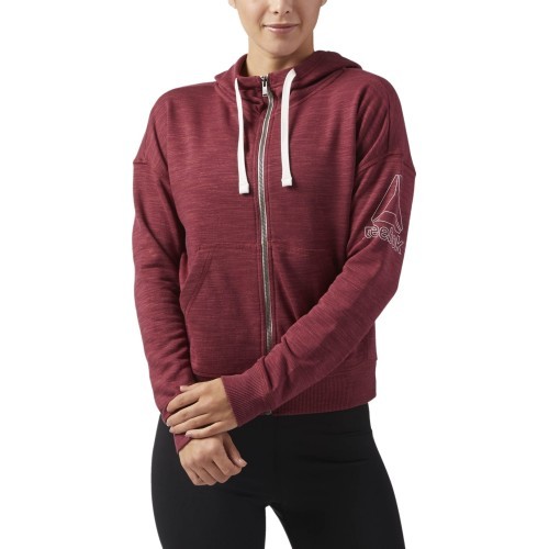 Reebok džemperis El Marble Fullzip, sarkans