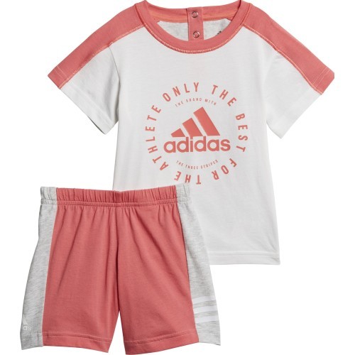 Adidas Kids Tracksuit I Print Sum Set White Red DV1261