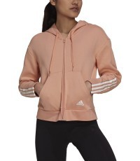 Adidas Women's Sweatshirt W Dk Fz Hoodie Peach H07804