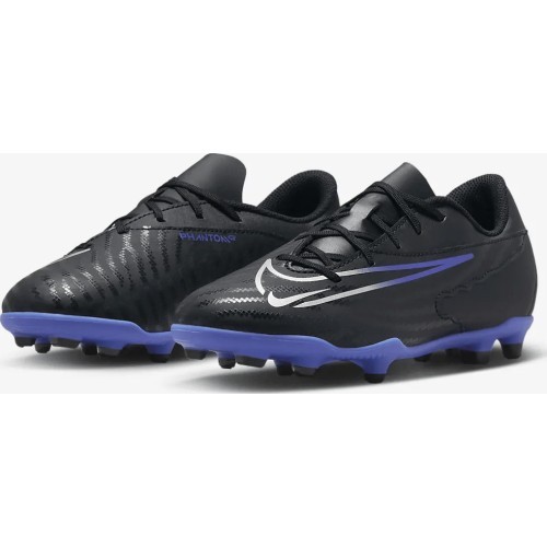 Футбольные бутсы подростковые Nike Jr Phantom GX Club FG/MG Black Blue DD9564 040