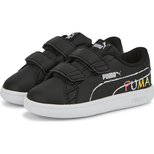 Puma Smash v2 Home School Kids' Sneakers Black 386201 01