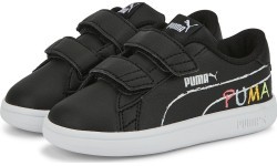 Детские кроссовки Puma Smash v2 Home School чёрные 386201 01
