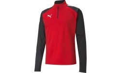 Puma Men's Sweatshirt TeamLiga 1/4 Zip Top Red Black 657236 01