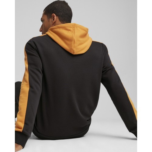 Puma Ess Block X Tape vīriešu džemperis, melns/dzeltens 675173 91