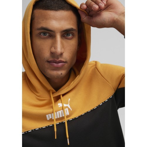 Puma Ess Block X Tape vīriešu džemperis, melns/dzeltens 675173 91