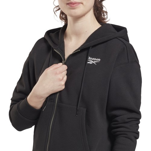 Женский свитшот Reebok Ri Full Zip, чёрный GS9384