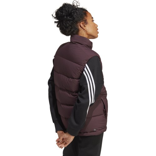 Женский пуховый жилет Adidas W Helionic Vest, бордовый HE1456