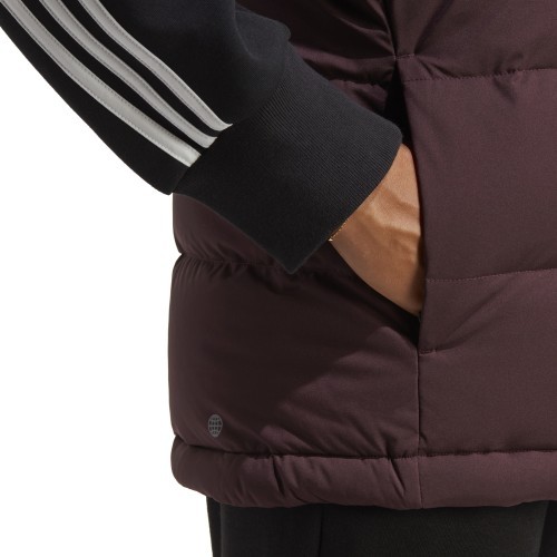 Женский пуховый жилет Adidas W Helionic Vest, бордовый HE1456