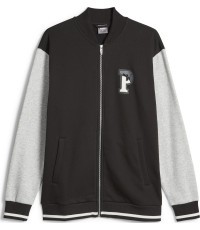 Puma Squad Track Jacket vīriešu džemperis, melns pelēks 676018 01