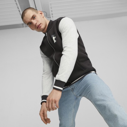 Мужская толстовка Puma Squad Track Jacket, чёрно-серая 676018 01