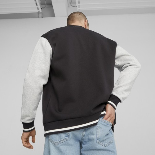 Puma Squad Track Jacket vīriešu džemperis, melns pelēks 676018 01