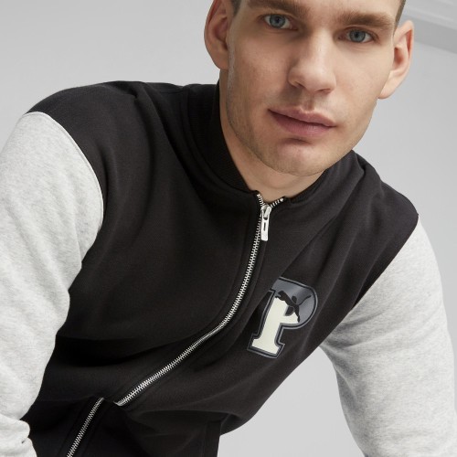 Мужская толстовка Puma Squad Track Jacket, чёрно-серая 676018 01