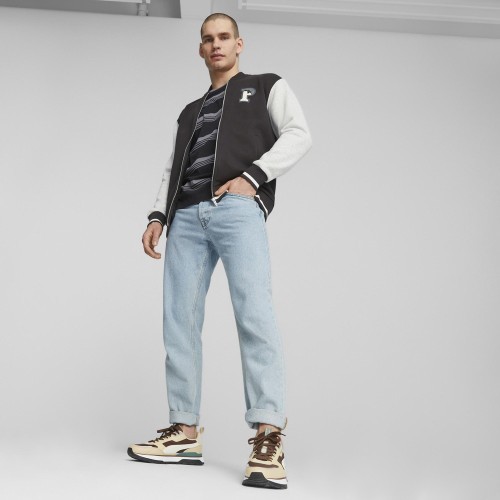 Puma Squad Track Jacket vīriešu džemperis, melns pelēks 676018 01