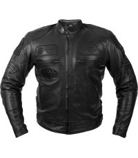 Men’s Leather Motorcycle Jacket W-TEC Urban Noir - Juoda