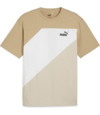 Puma vīriešu T-krekls Power Colorblock Tee Cream White 678929 83