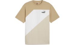 Puma мужская футболка Power Colorblock Tee Cream White 678929 83