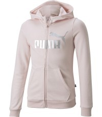 Puma Džemperis Paaugliams Ess+ Logo Full-Zip Hoodie Pink 846959 16