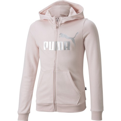 Puma Džemperis Paaugliams Ess+ Logo Full-Zip Hoodie Pink 846959 16