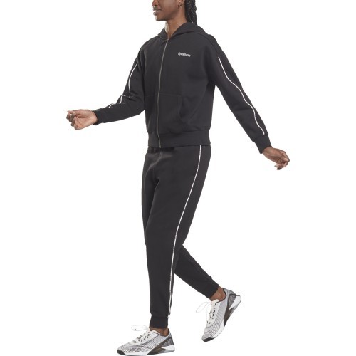 Reebok Piping Pack Hooded sieviešu sporta tērps, melns HE2275