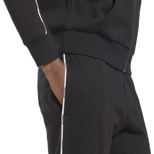 Reebok Piping Pack Hooded sieviešu sporta tērps, melns HE2275