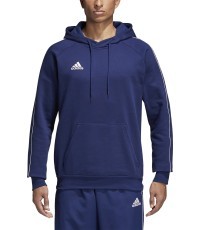 Толстовка с капюшоном Adidas Core 18, тёмно-синяя, CV3332