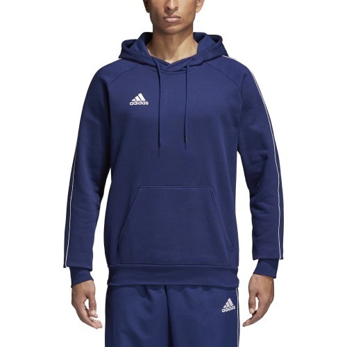 Толстовка с капюшоном Adidas Core 18, тёмно-синяя, CV3332