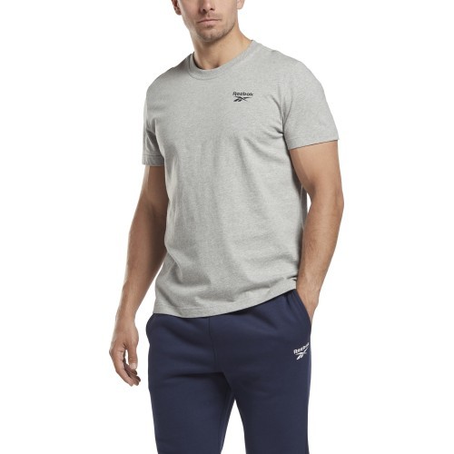Reebok Men's T-Shirt Ri Left Chest Logo Grey HS7114