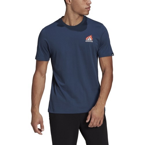Adidas M Embrd Lg T Men's T-Shirt Blue