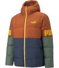 Мужская куртка Puma Power Hooded Down Puff Orange Green Blue 849335 64