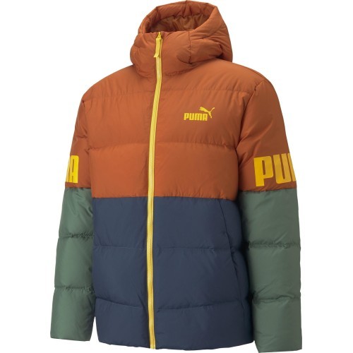 Мужская куртка Puma Power Hooded Down Puff Orange Green Blue 849335 64