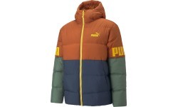 Puma Power Hooded Down Puff Men's Jacket Orange Green Blue 849335 64