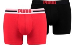Puma Men's Underwear Placed Logo Black Red