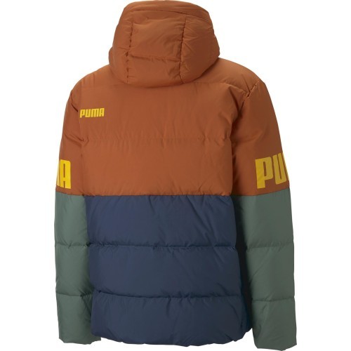 Puma Power Hooded Down Puff vīriešu jaka Orange Green Blue 849335 64