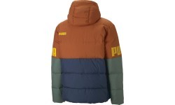 Puma Power Hooded Down Puff Men's Jacket Orange Green Blue 849335 64
