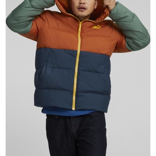 Puma Power Hooded Down Puff vīriešu jaka Orange Green Blue 849335 64