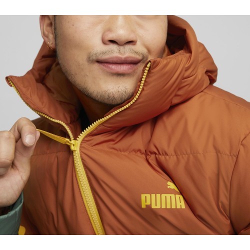 Puma Power Hooded Down Puff vīriešu jaka Orange Green Blue 849335 64