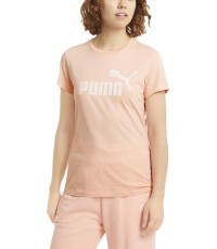 Puma Ess Logo Tee Peach Women's Blouse
