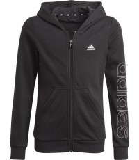 Толстовка с капюшоном для девочек Adidas G Lin FZ черная GN4050