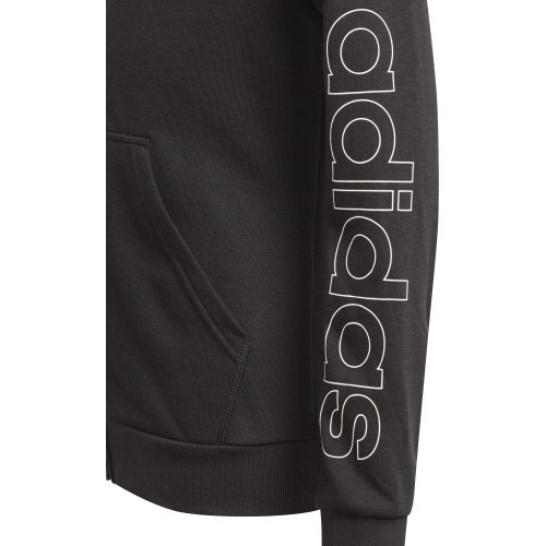 Adidas G Lin FZ meiteņu jaka ar kapuci, melna, GN4050