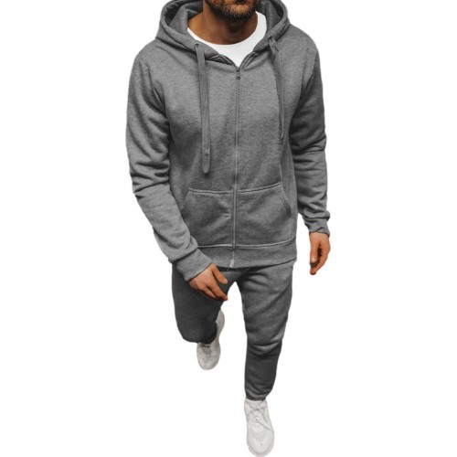 J.Style Men's Fleece Sports Suit Grey 68C10386-5