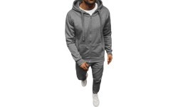 Мужской флисовый спортивный костюм J.Style Grey 68C10386-5